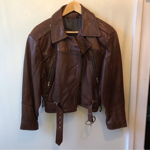 Iconic Bentley motorcycle genuine oversize leather jacket in brown - Picture 11 of 14